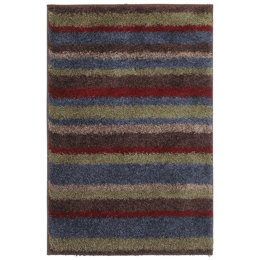 Shaw Living Shaggedy Shag 8 ft x 10 ft Rectangular Multicolor Solid Area Rug