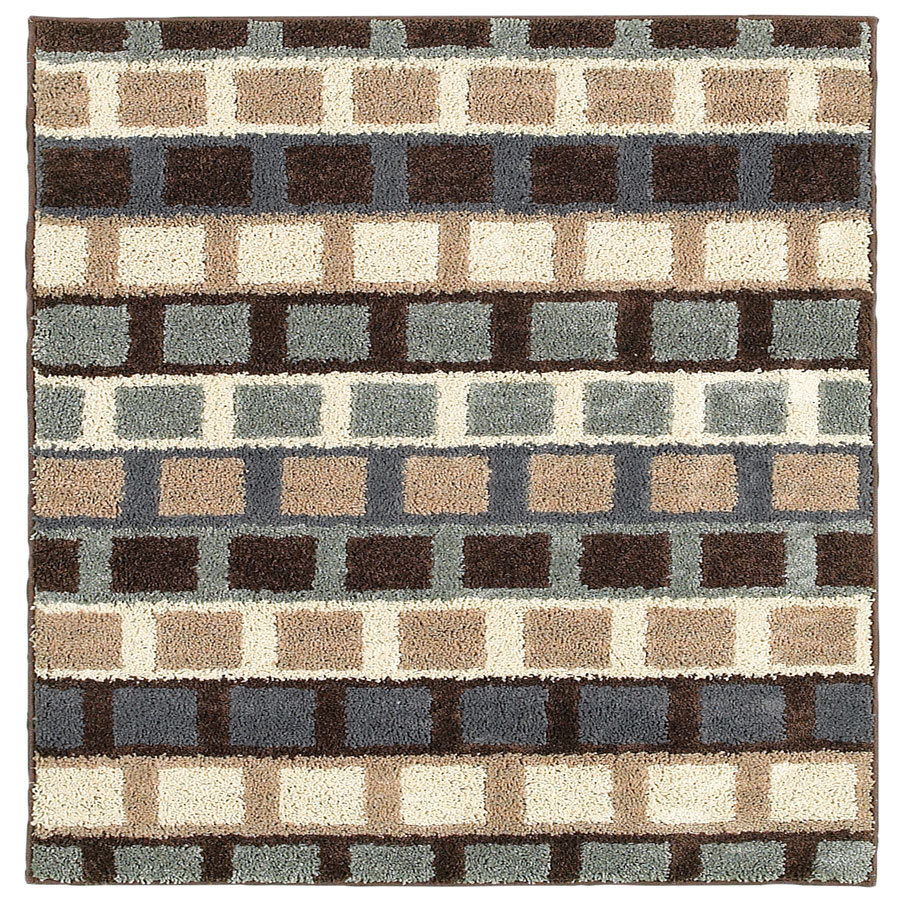 Style Selections San Pedro 45 in x 27 in Rectangular Brown Block Accent Rug
