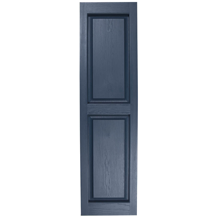 Severe Weather 2 Pack Midnight Blue Raised Panel Vinyl Exterior Shutters (Common 47 in x 15 in; Actual 46.5 in x 14.5 in)
