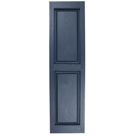 Exterior Shutters At Lowes Display Product Reviews For 2 Pack Midnight Blue Raised Panel Vinyl Exterior Shutters Common