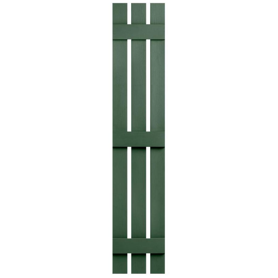 Severe Weather 2 Pack Heritage Green Board and Batten Vinyl Exterior Shutters (Common 12 in x 59 in; Actual 12.38 in x 59 in)