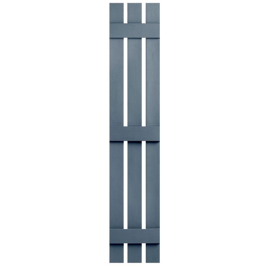 Severe Weather 2 Pack Midnight Blue Board and Batten Vinyl Exterior Shutters (Common 12 in x 59 in; Actual 12.38 in x 59 in)