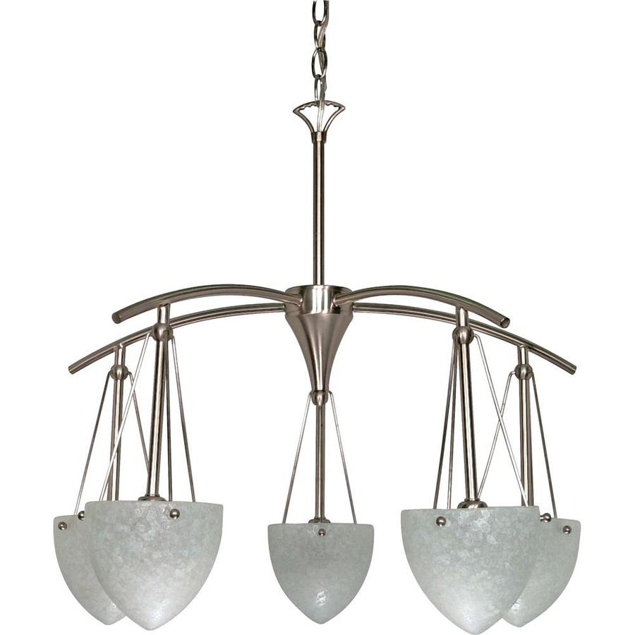 South Beach 5 Light Brushed Nickel Chandelier