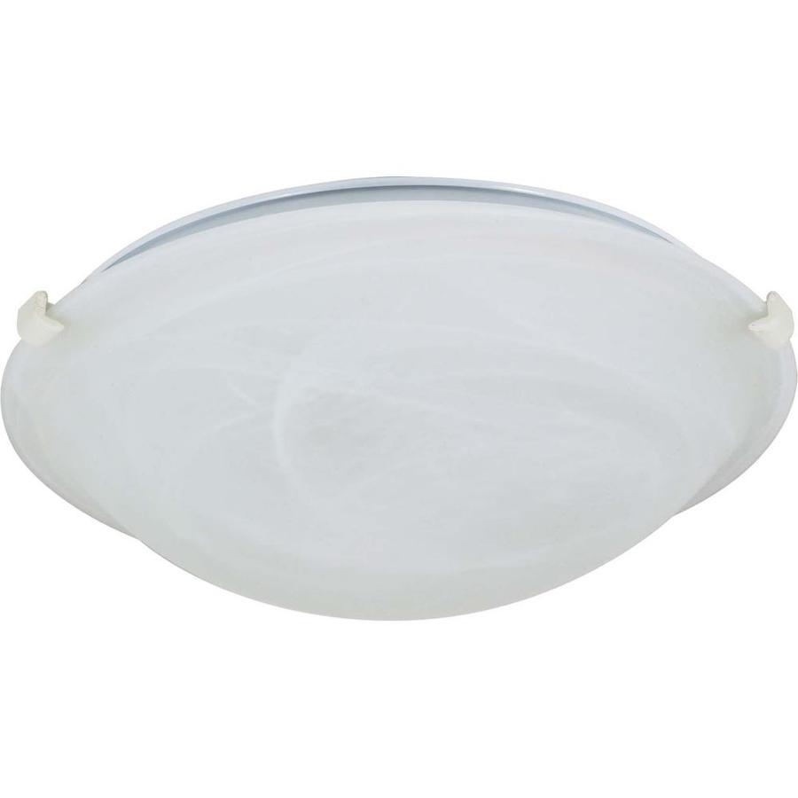 12.5 in W Textured White Ceiling Flush Mount Light