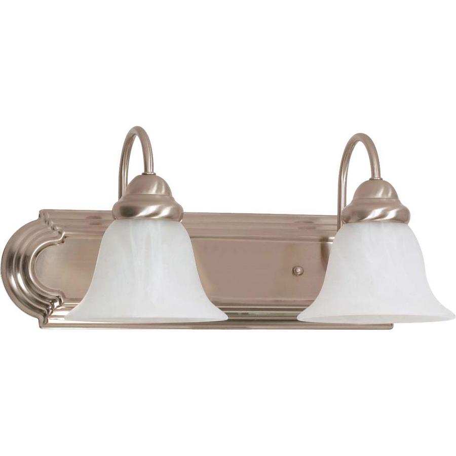 2 Light Ballerina Brushed Nickel Bathroom Vanity Light