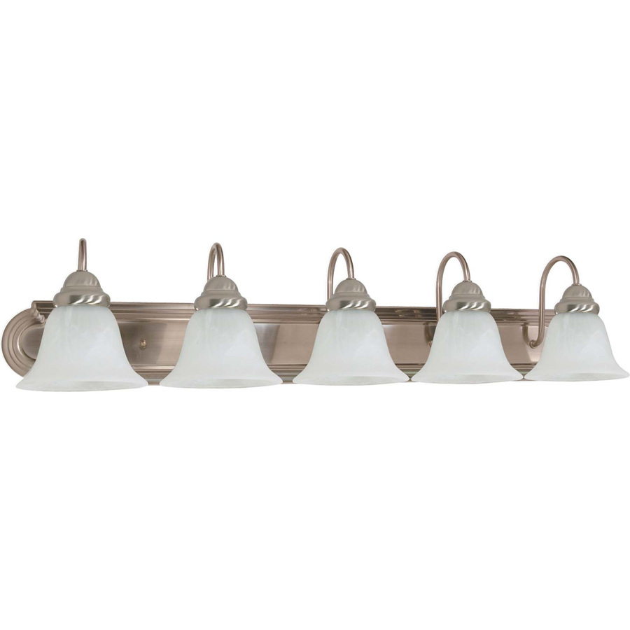 5 Light Ballerina Brushed Nickel Bathroom Vanity Light