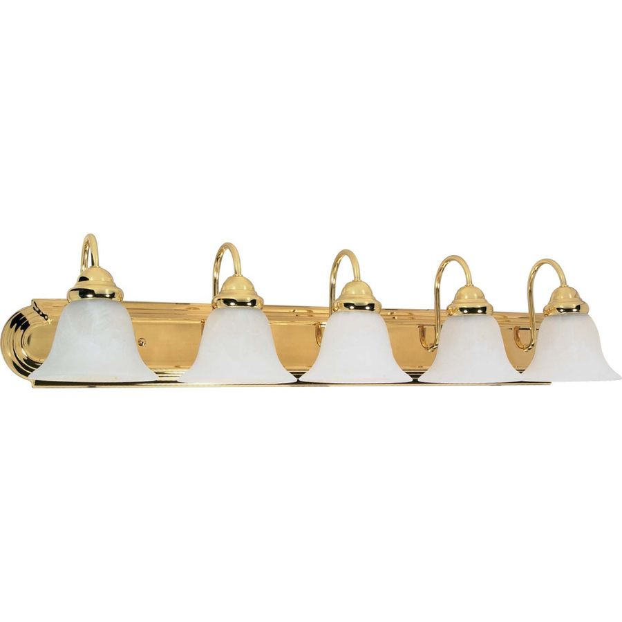 5 Light Ballerina Polished Brass Bathroom Vanity Light