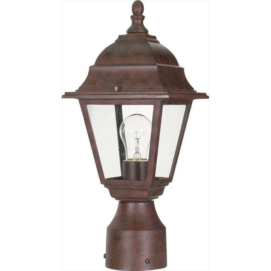 14.64 in W Old Bronze Outdoor Flush Mount Light