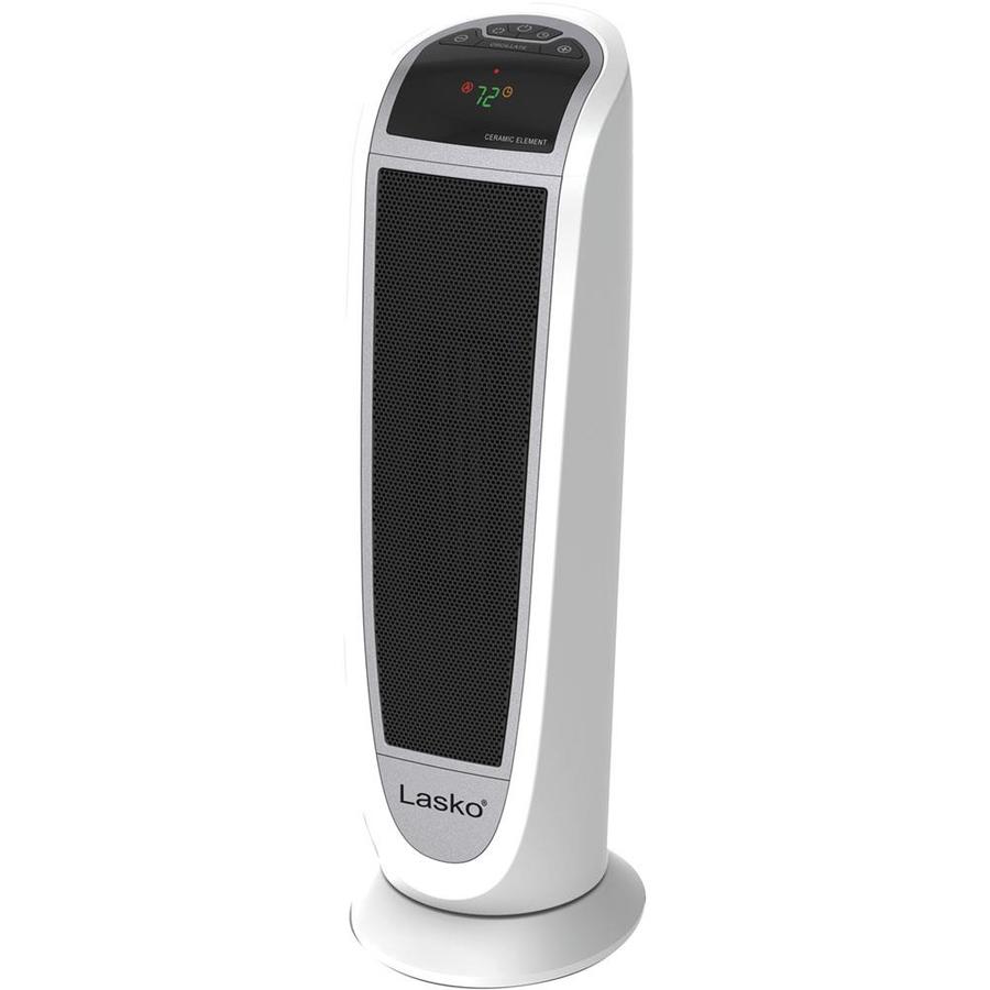 Lasko 1500-Watt Ceramic Tower Indoor Electric Space Heater with Thermostat and Remote Included in Gray | 5165