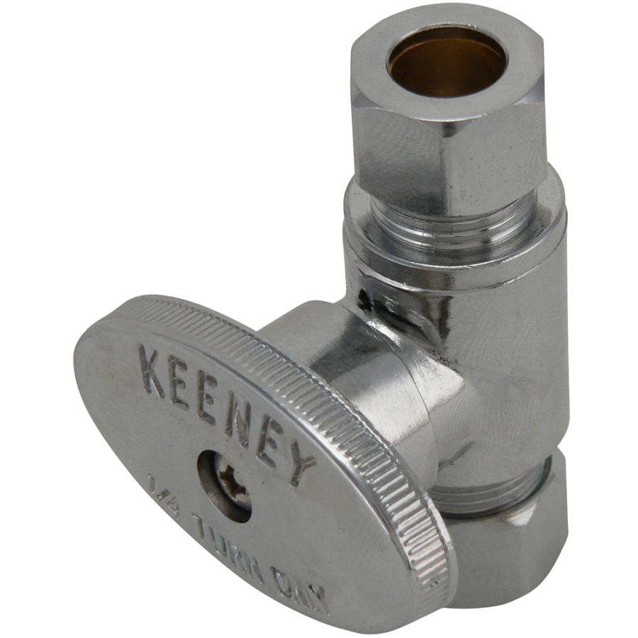 Keeney Mfg. Co. Chrome Quarter Turn Straight Valve