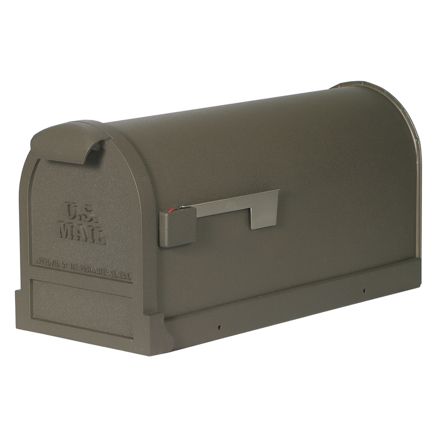 Estate 9 in x 11 1/8 in Metal Bronze Post Mount Mailbox