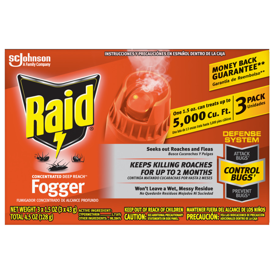 Raid 4.5 oz Fogger Triple Pack Concentrate