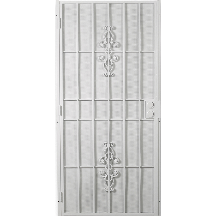 Columbia Mfg. Belvedere White Steel Security Door