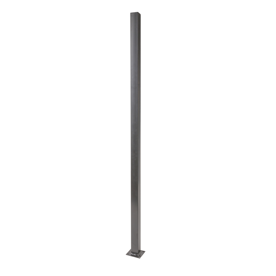 Black Galvanized Steel Flat Cap Fence Post (Common 60 in; Actual 60 in)