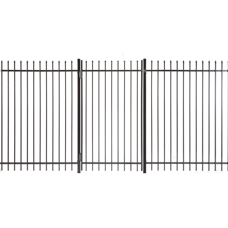 Merchants Metals Black Galvanized Steel Fence Gate (Common 72 in x 42 in; Actual 70 in x 38 in)