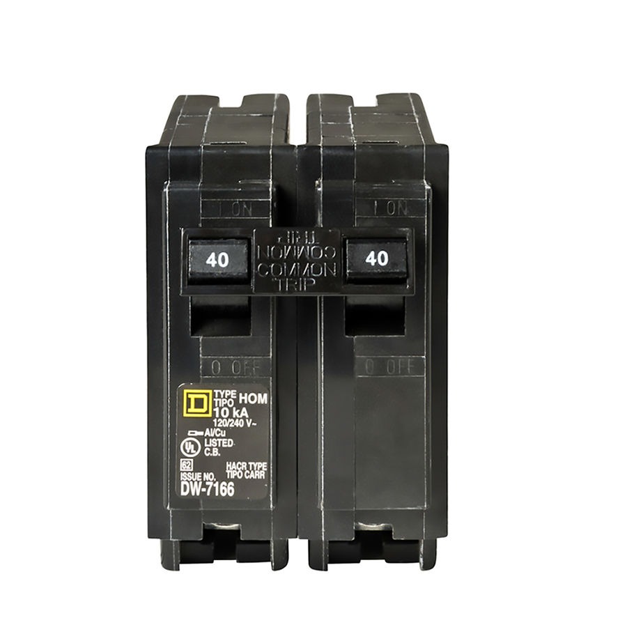 Square D Homeline 40 Amp Double Pole Circuit Breaker