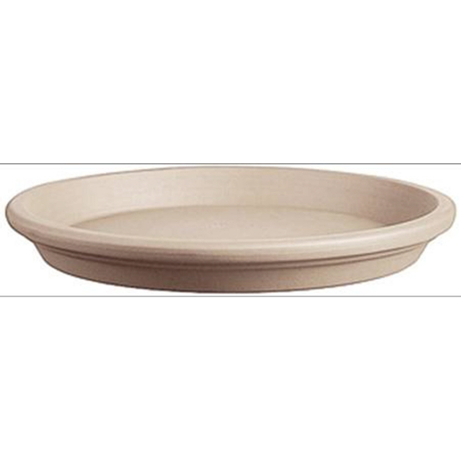 1 in H x 8 in W x 7.75 in D Chocolate Clay Outdoor Saucer