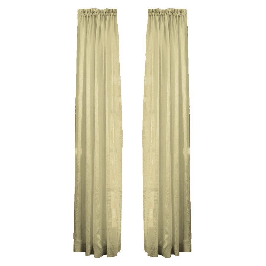 Style Selections 84 in L Taupe Crystal Sheer Curtain