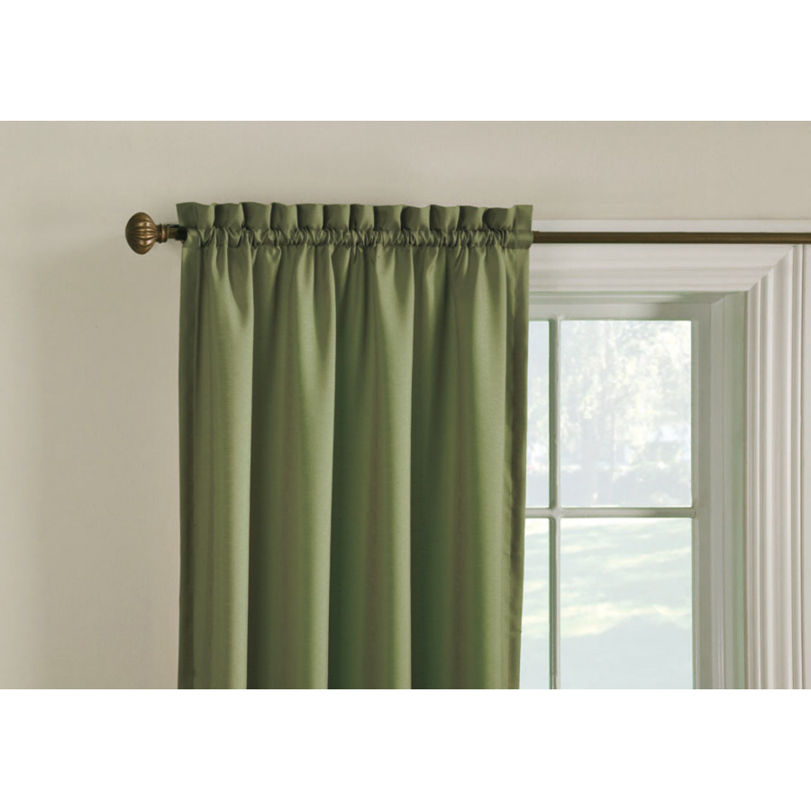 Style Selections Walker 84 in L Solid Artichoke Thermal Rod Pocket Window Curtain Panel