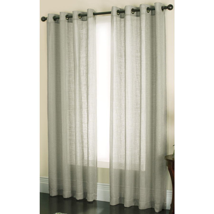 allen + roth Loudon 84 in L Solid Steel Grommet Window Sheer Curtain