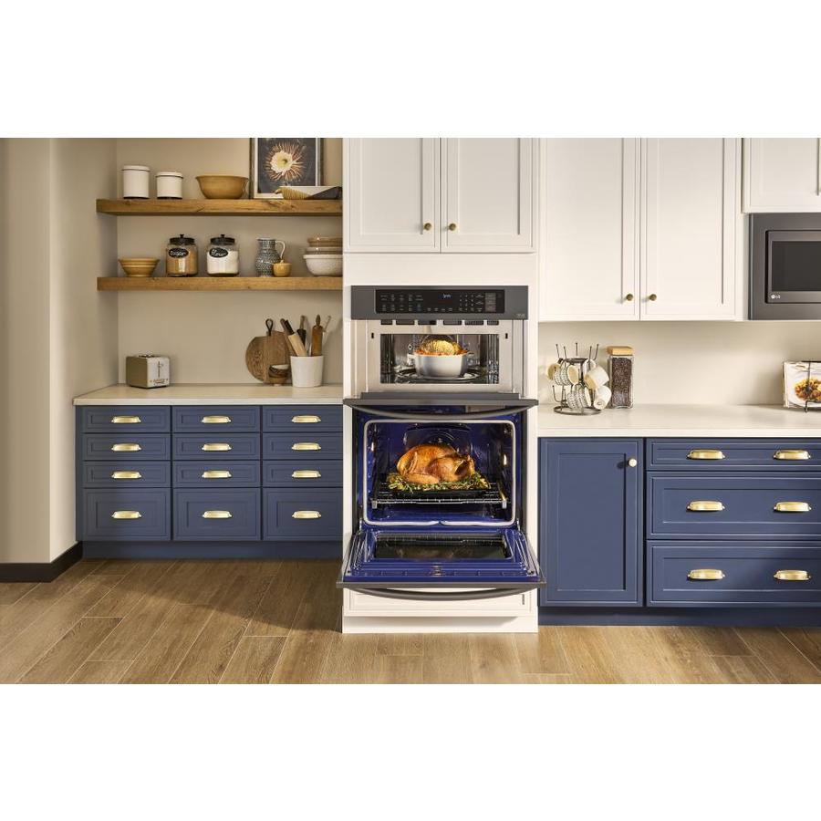 Lg 30 In Self Cleaning Convection Microwave Wall Oven Combo Black Stainless Steel The Combinations Department At Lowes Lg 30 In Self Cleaning Convection Microwave Wall Oven Combo Black Stainless Steel The Combinations Department At Lowes