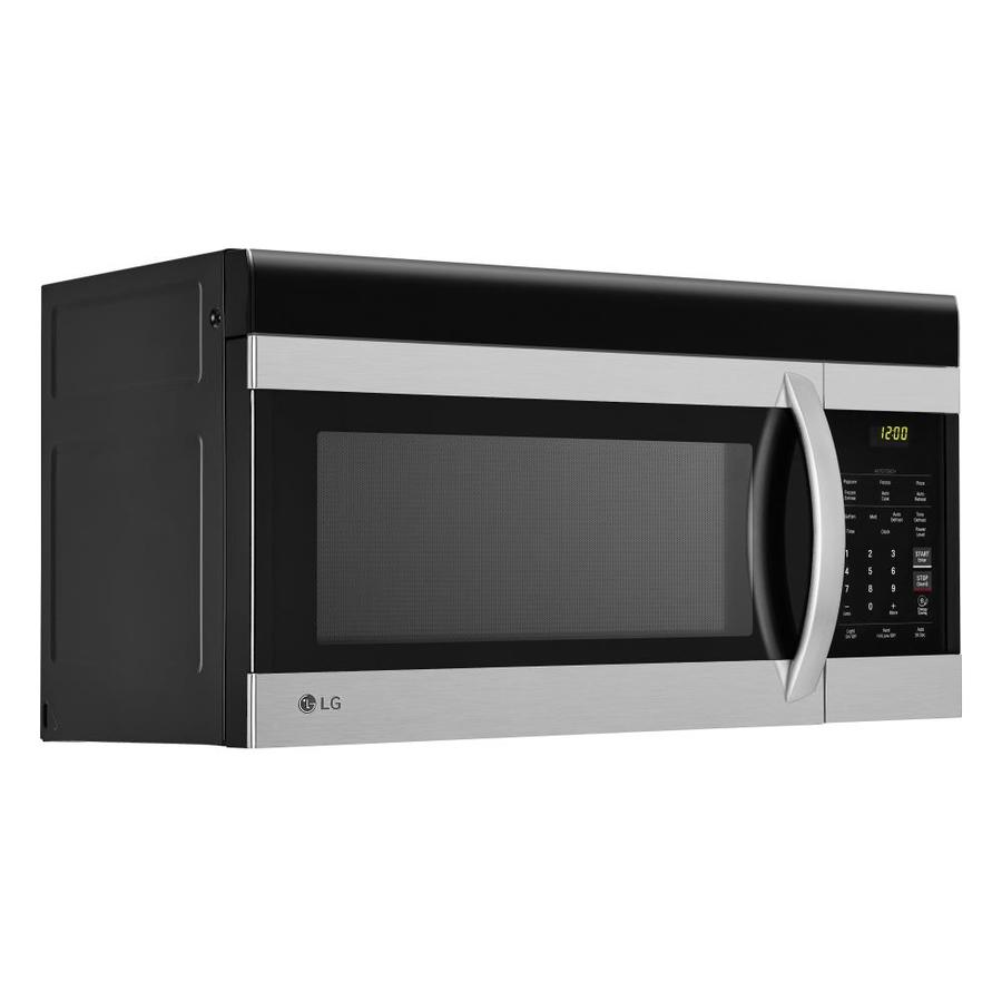 Lg Easyclean 1 7 Cu Ft Over The Range Microwave Stainless Steel In Microwaves Department At Lowes Lg Easyclean 1 7 Cu Ft Over The Range