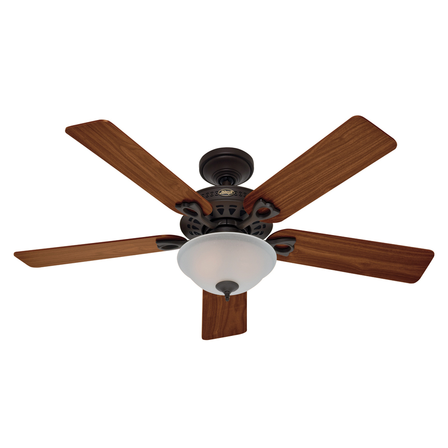 Hunter The Astoria 52 in New Bronze Downrod or Flush Mount Ceiling Fan with Light Kit