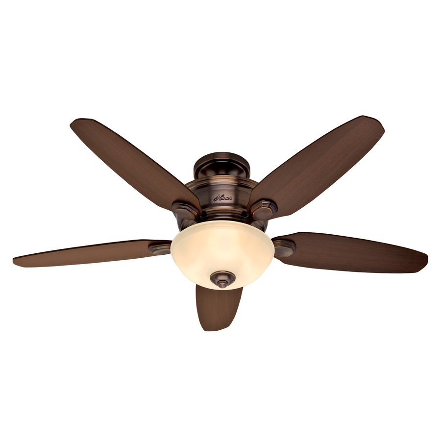 Hunter 52 in Stewart Bronze Patina Ceiling Fan with Light Kit