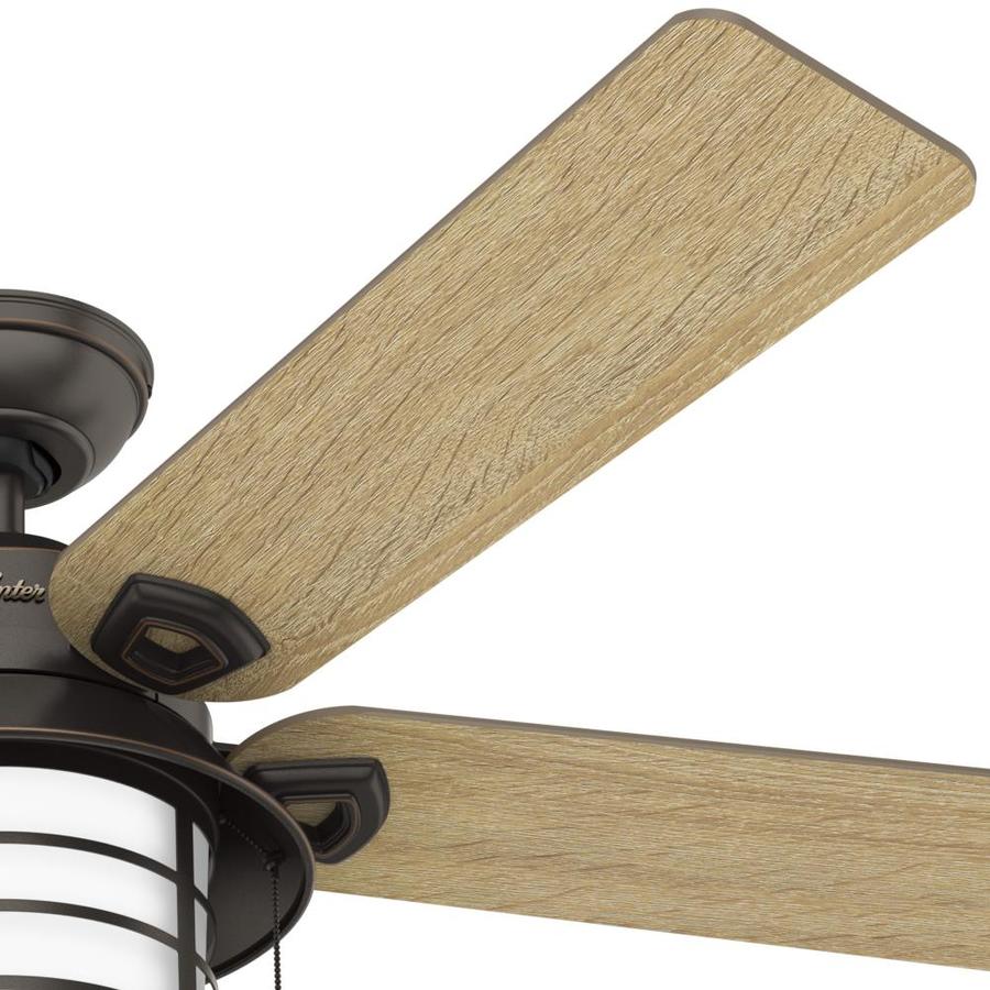 Hunter Key Biscayne 54 In Satin Bronze Indoor Outdoor Ceiling Fan Satin Bronze Indoor Outdoor Ceiling Fan