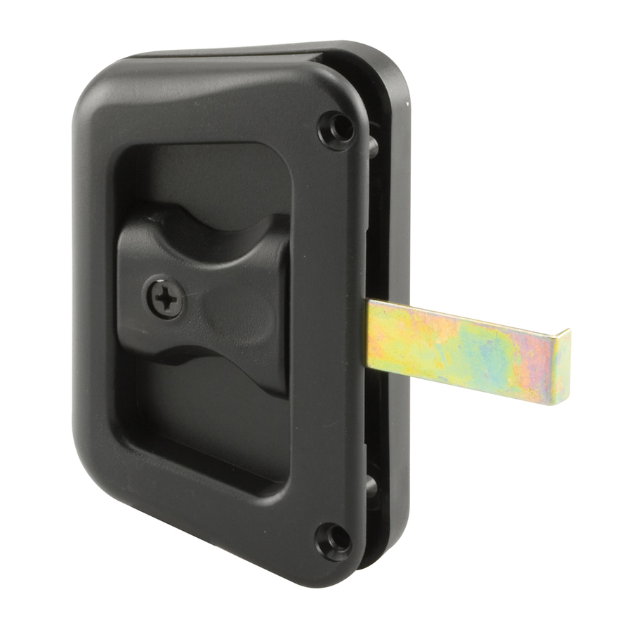 Prime Line 3 in Black Screen Door and Storm Door Mortise Latch