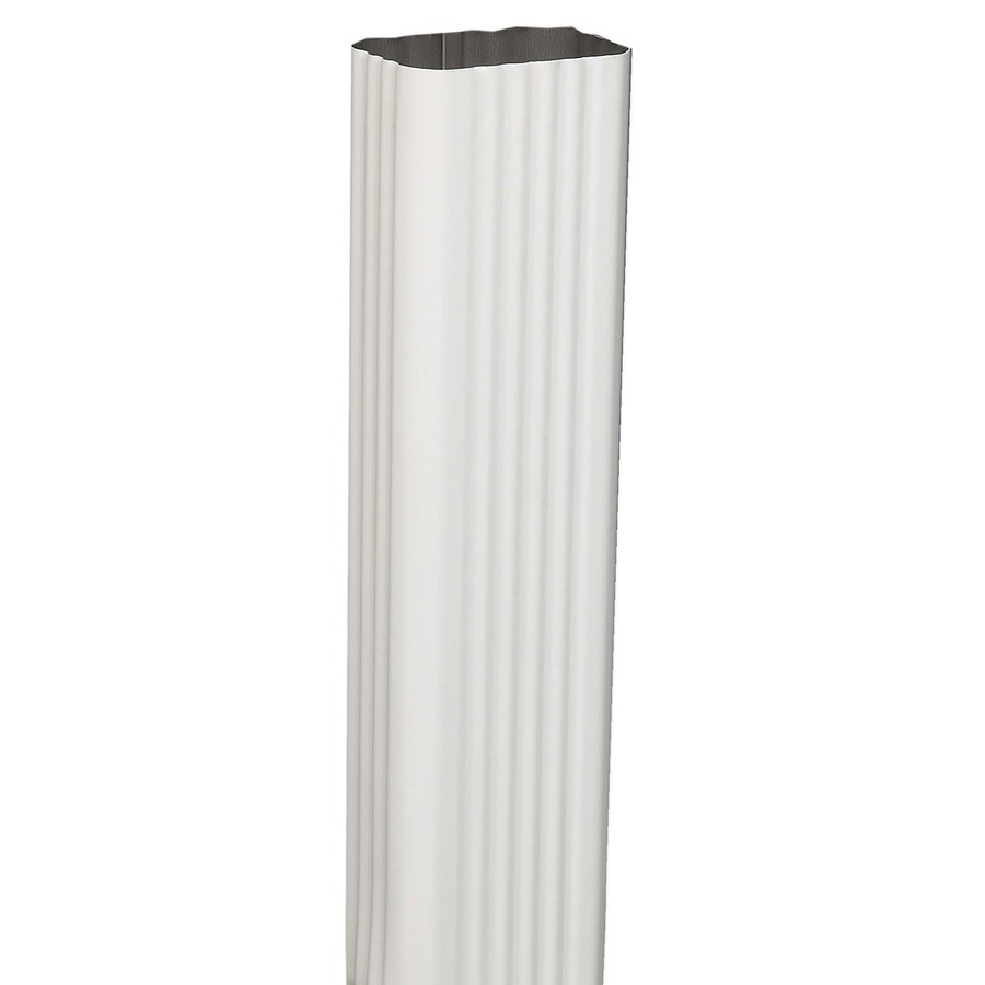 Amerimax White Metal 2 in x 3 in x 10 ft White Aluminum Downspout