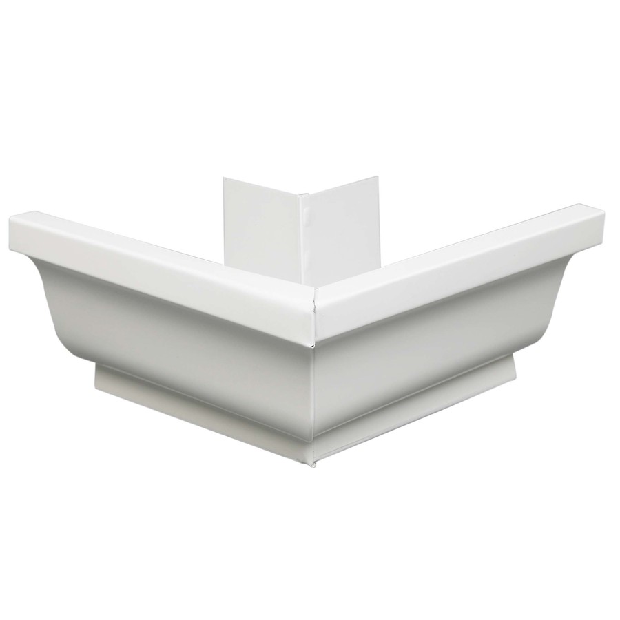 Amerimax 5.02 in White Metal 5 in K White Aluminum Outside Mitre