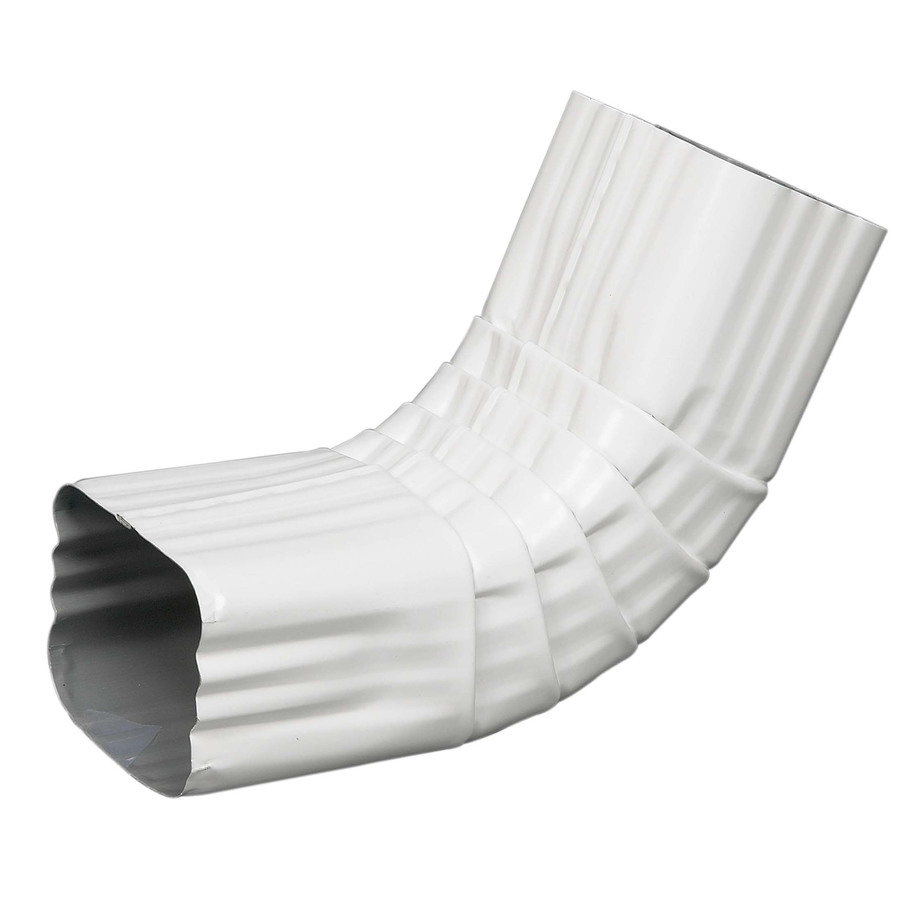 Amerimax White Metal 2 in x 3 in A Elbow Aluminum White