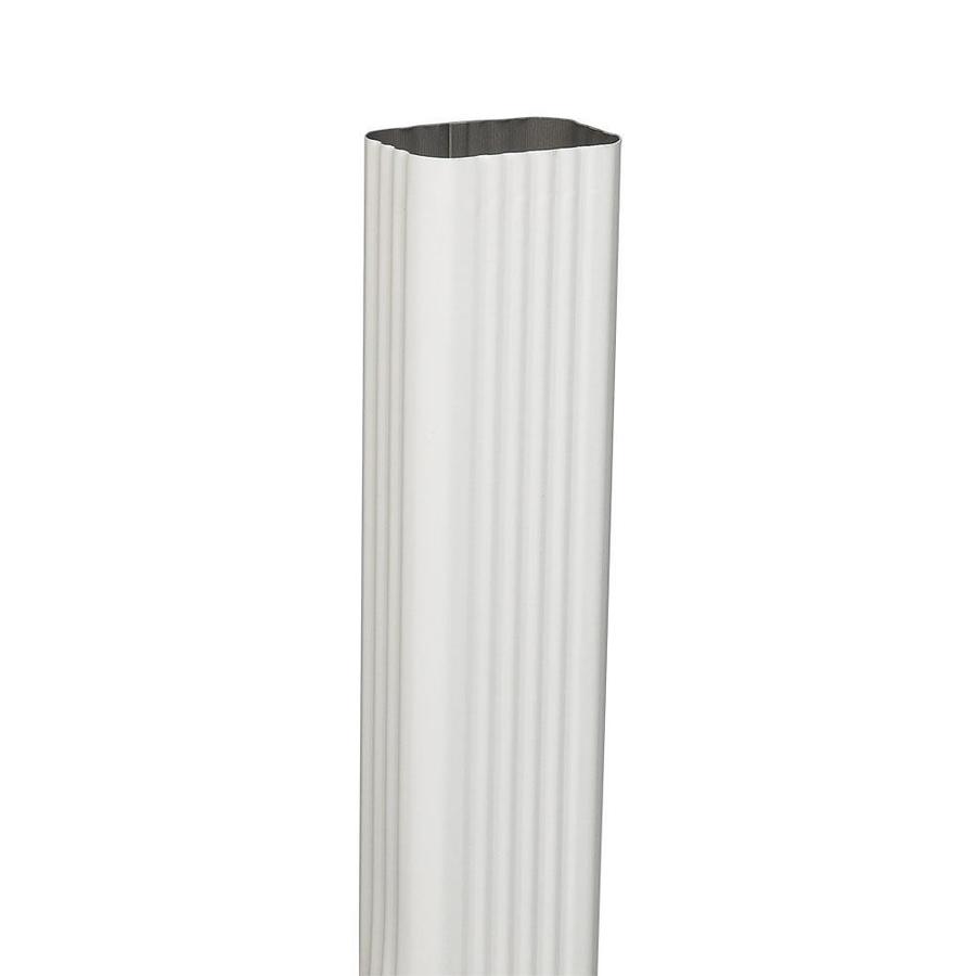 Amerimax White Metal 2 in x 3 in x 10 ft White Galvanized Downspout .011