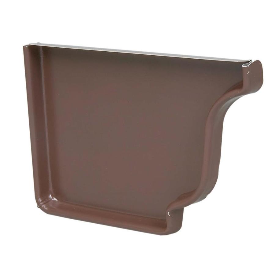 Amerimax 5.02 in Brown Metal 5 in K Brown Aluminum Right End Cap