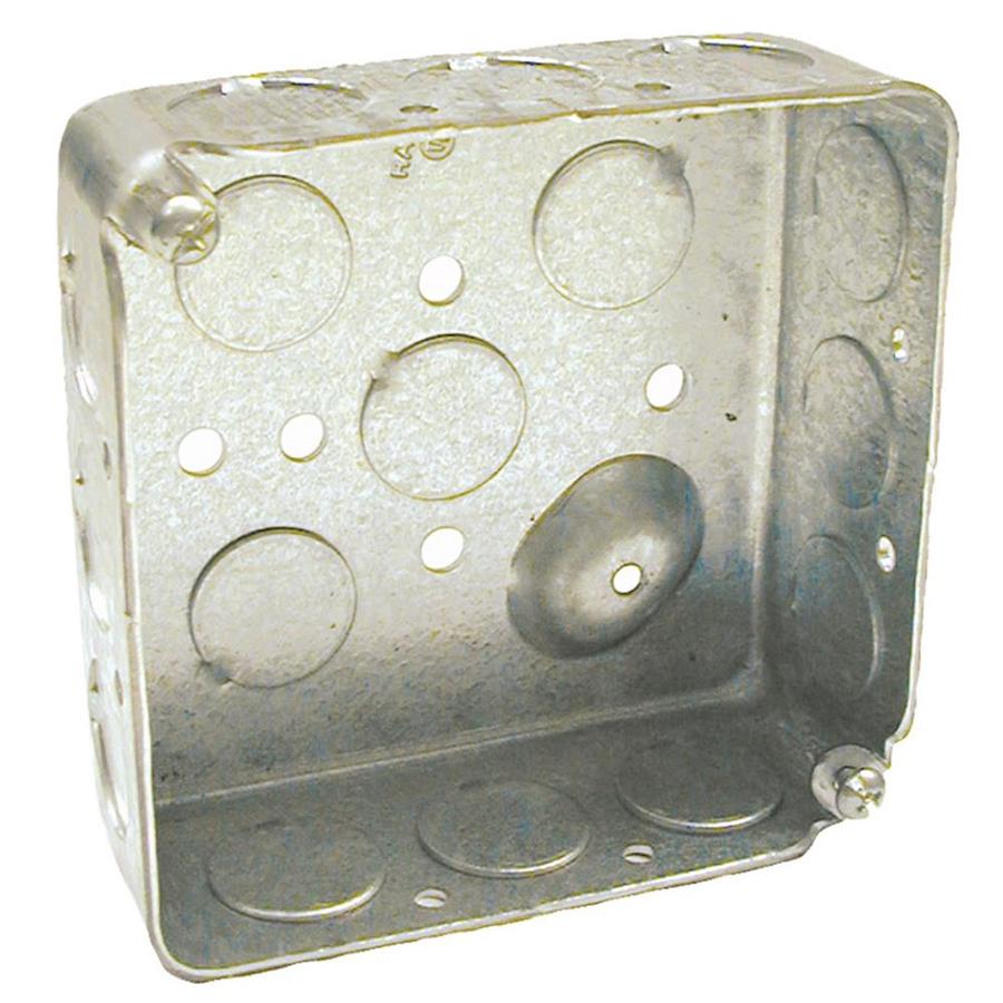 Raco 21 cu in 2 Gang Square Metal Electrical Box