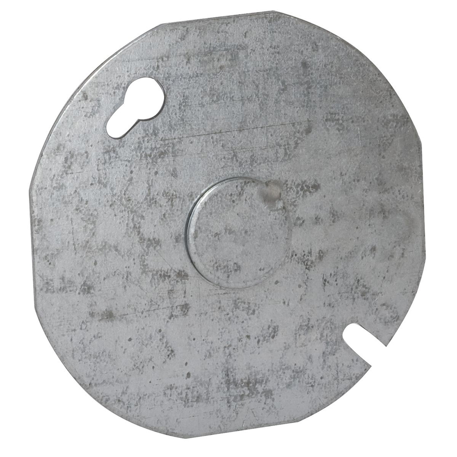 RACO Round Metal Electrical Box Cover in Gray | 703