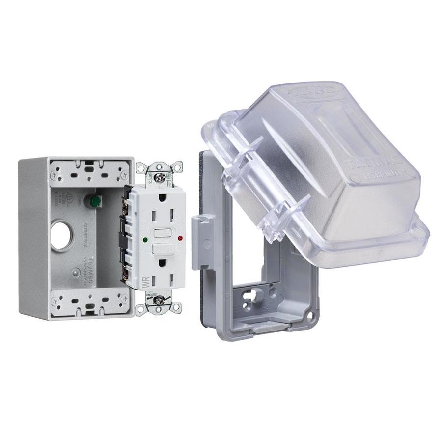 TayMac 1-Gang Rectangle Plastic Electrical Box Cover in Clear | MKG420CS
