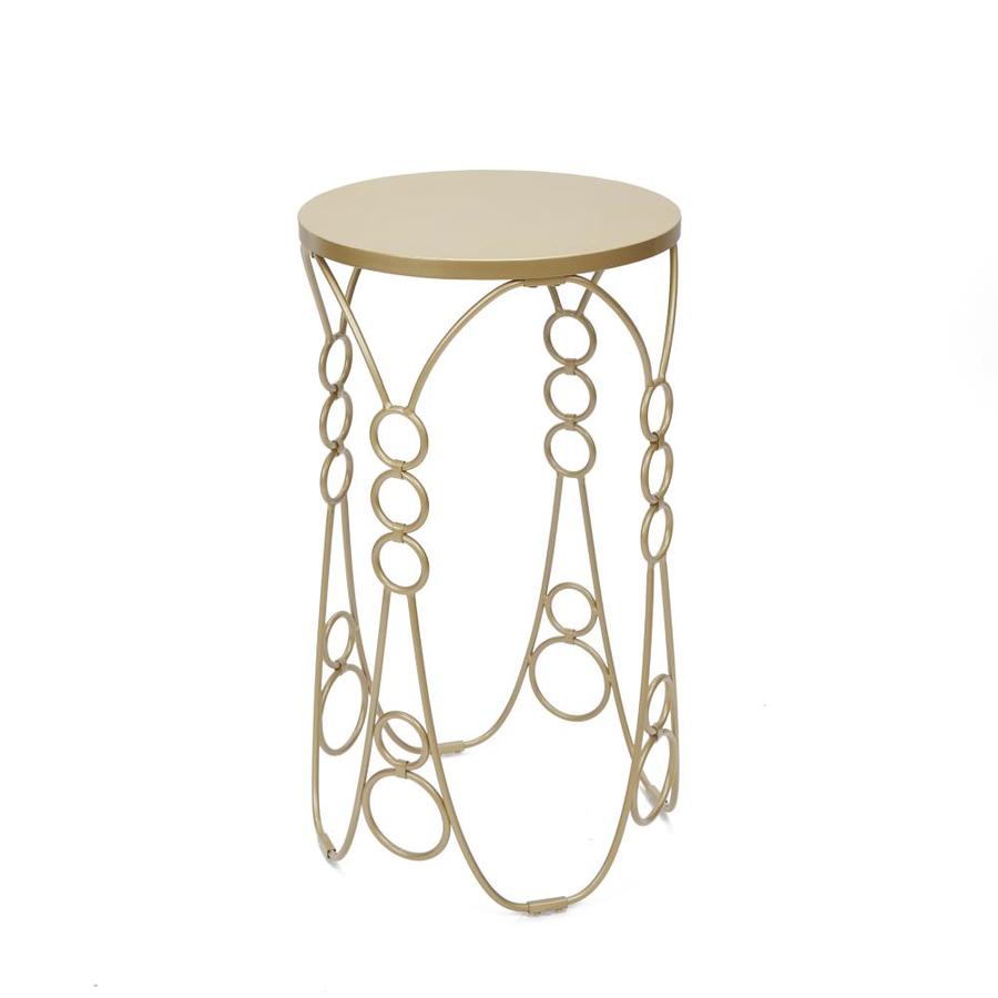 Cheyenne Products Gold Metal Round End Table | CPFT1262-SGD