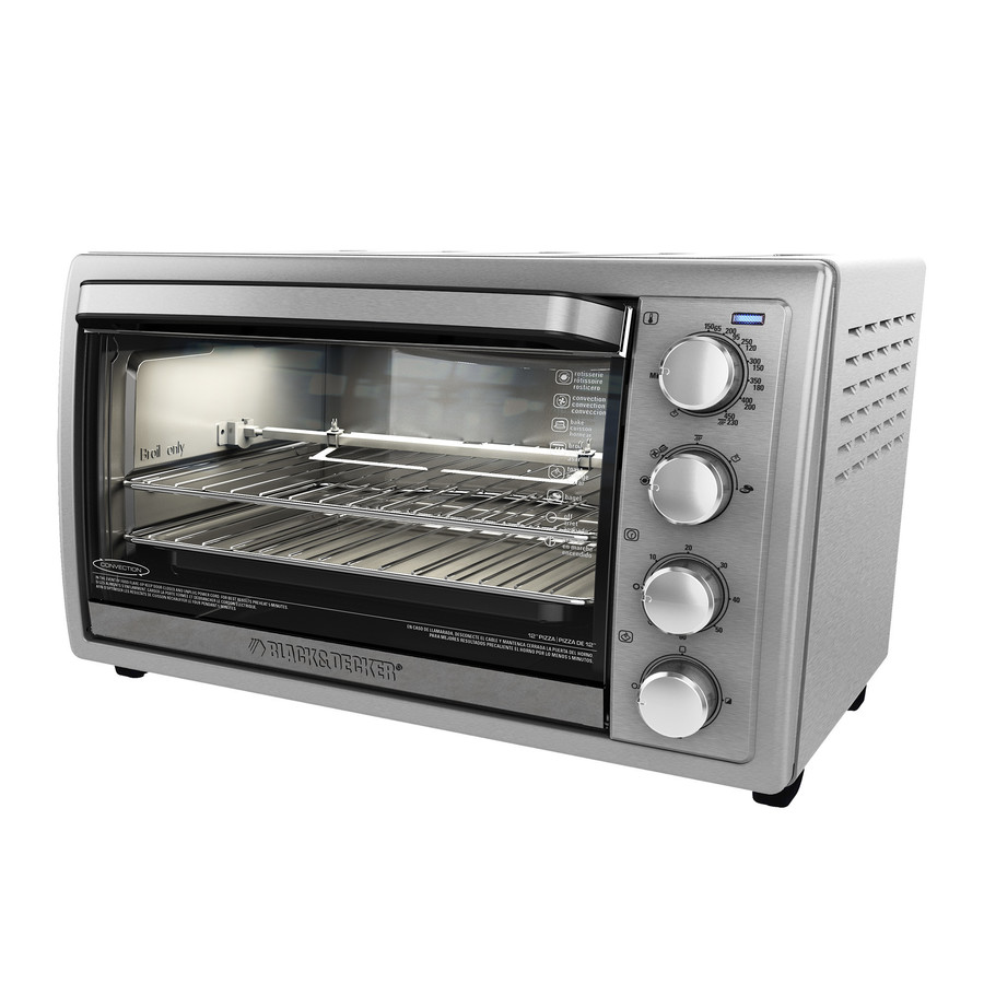 BLACK+DECKER 6-Slice Stainless Steel Convection Toaster Oven with Rotisserie (1500-Watt) | TO4314SSD