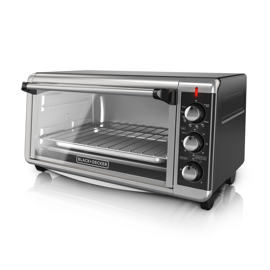 BLACK+DECKER 8-Slice Stainless Steel Convection Toaster Oven (1500-Watt) | TO3250XSB