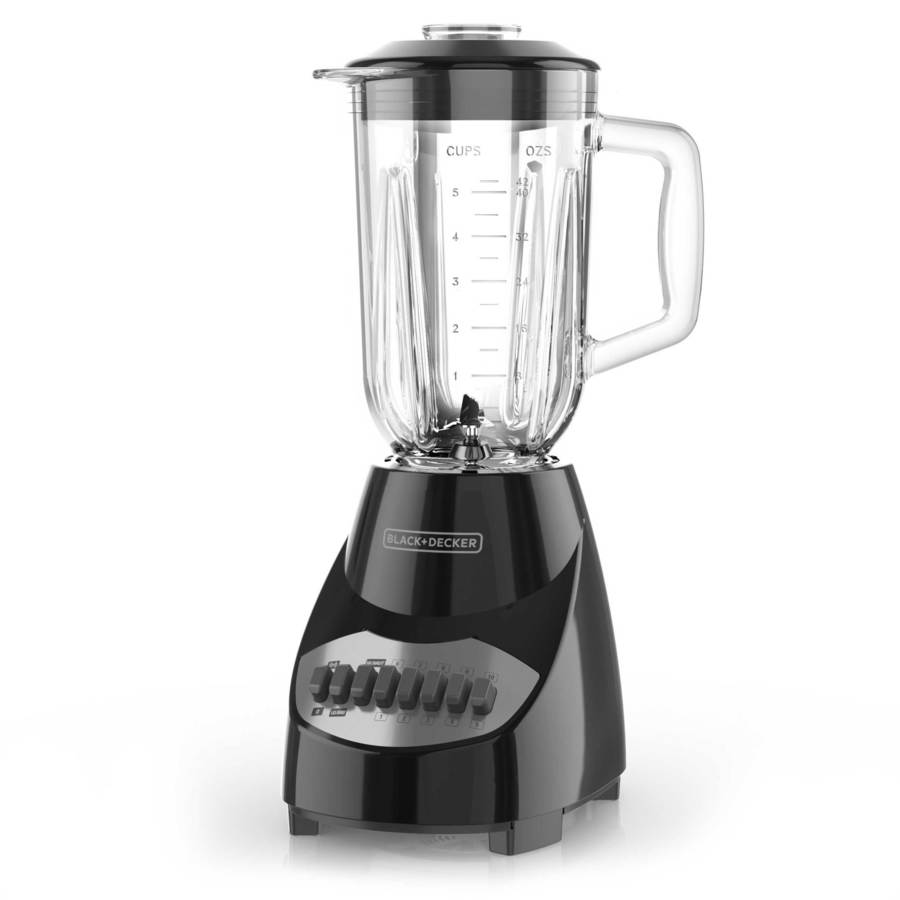 BLACK+DECKER Countertop Blender with 5-Cup Glass Jar Stainless Steel | BL2010BG