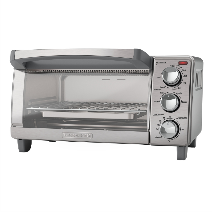 BLACK+DECKER 4-Slice Stainless Steel Convection Toaster Oven (1150-Watt) | TO1760SS