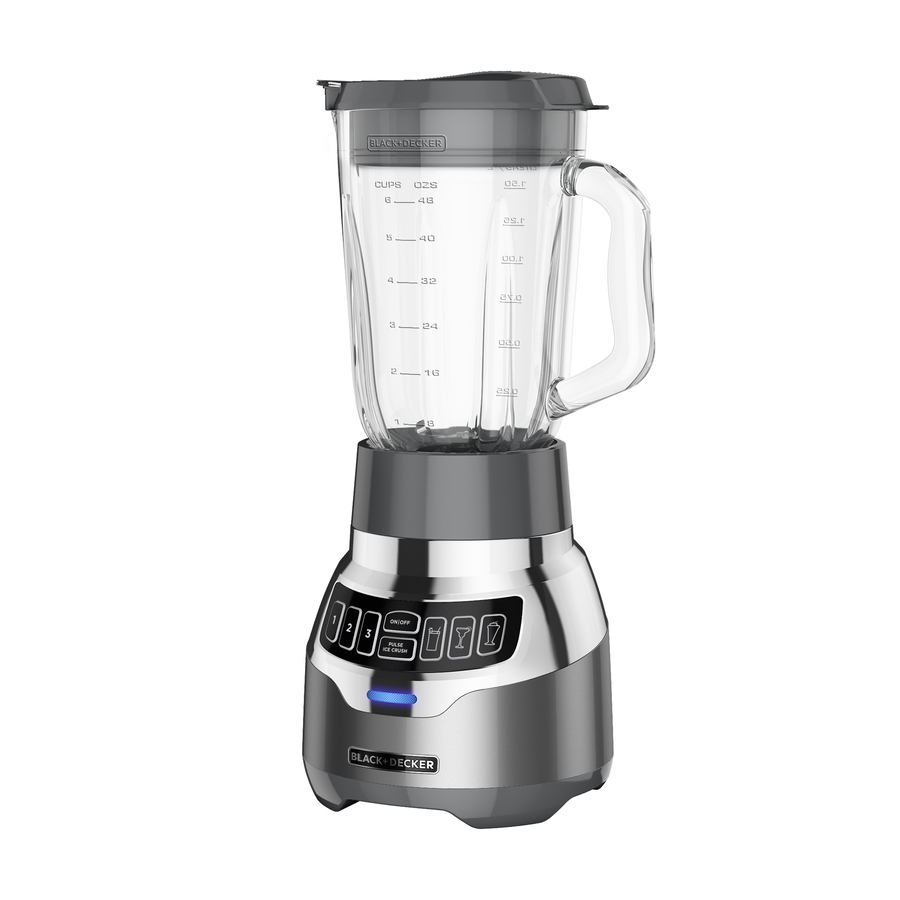 BLACK+DECKER Power CrushDigital Blender with Quiet Technology, Silver Stainless Steel | BL1300DG-T