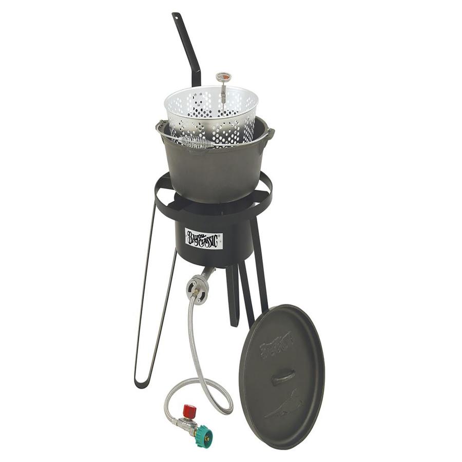 Bayou Classic 21 in 20 lb Cylinder Manual Ignition Black Steel Outdoor Stove