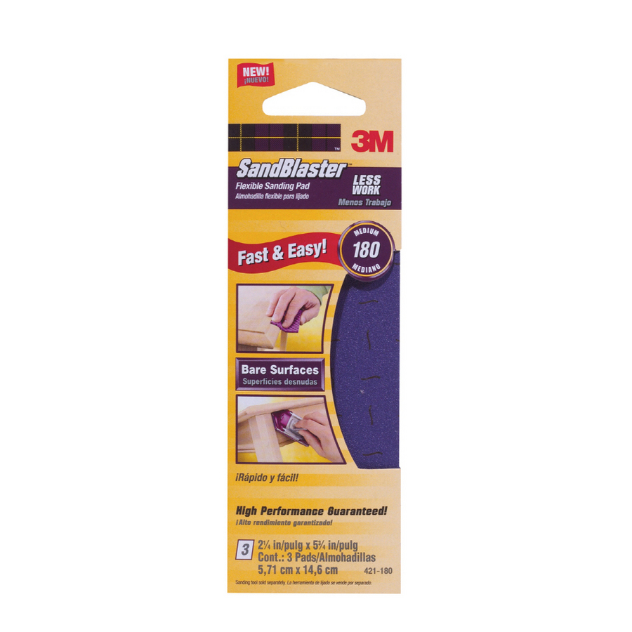 3M 3 Pack 180 Grit Flexible Sanding Pad