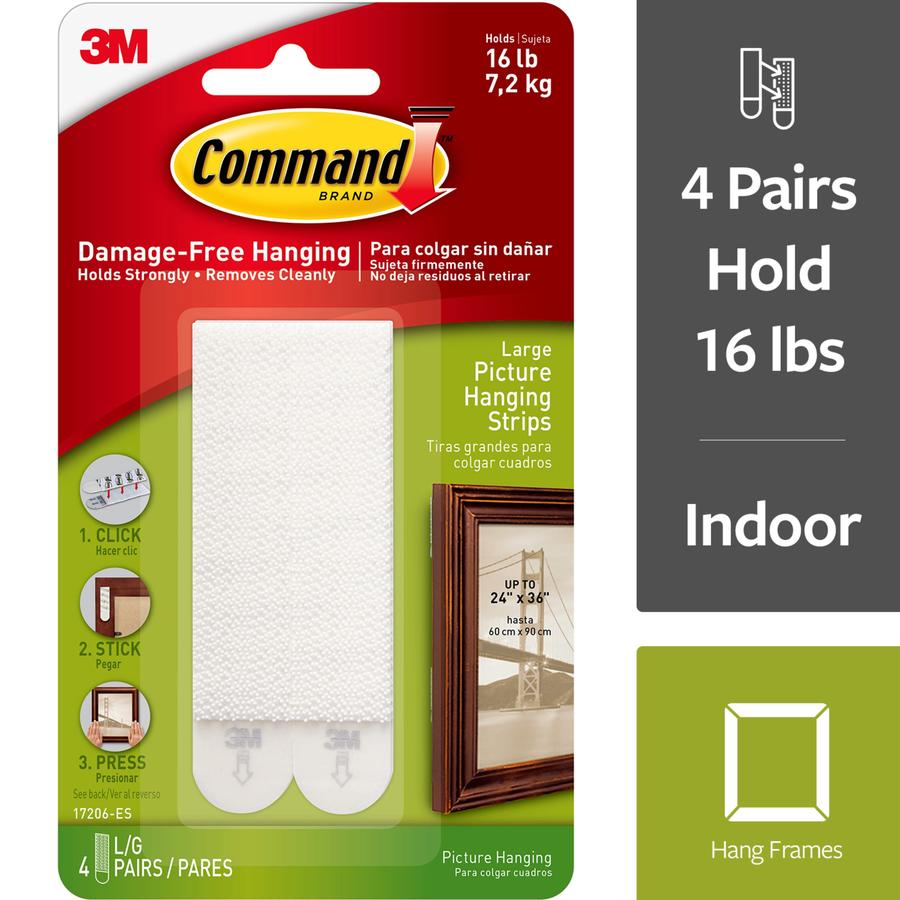 Command 4 Pack Large Picture Hanging Strips