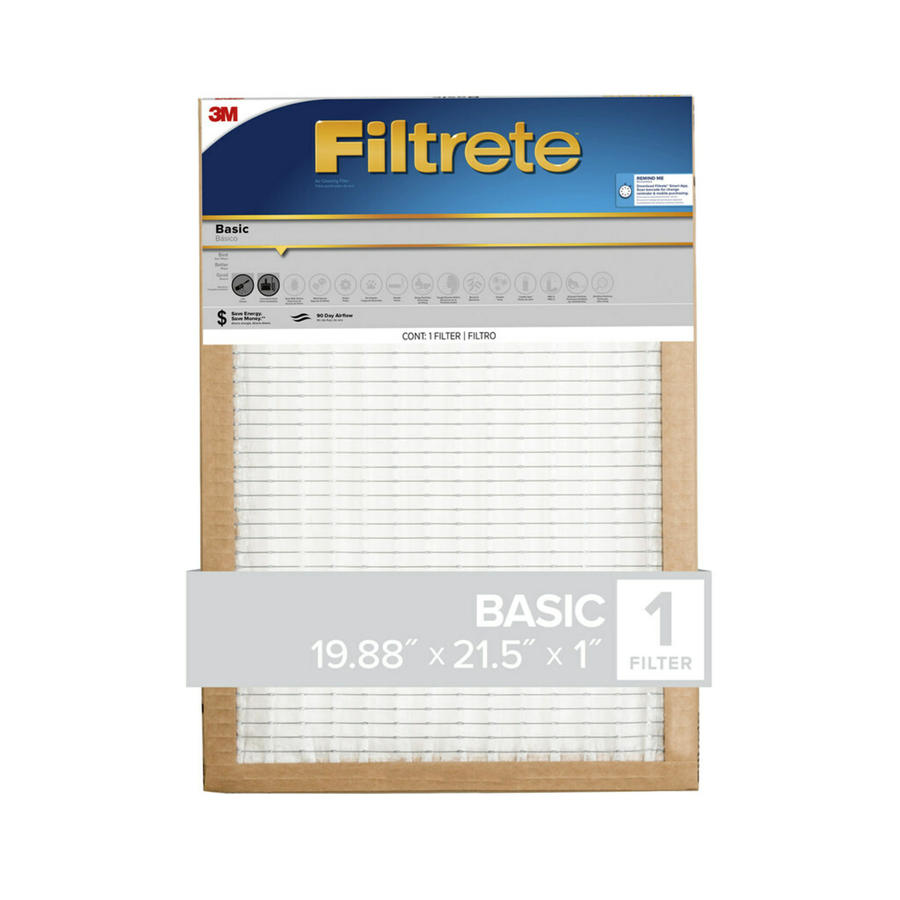 Filtrete Basic Pleated Pleated Air Filter (Common 19.875 in x 21.5 in x 1 in; Actual 19.6 in x 21.375 in x 1 in)