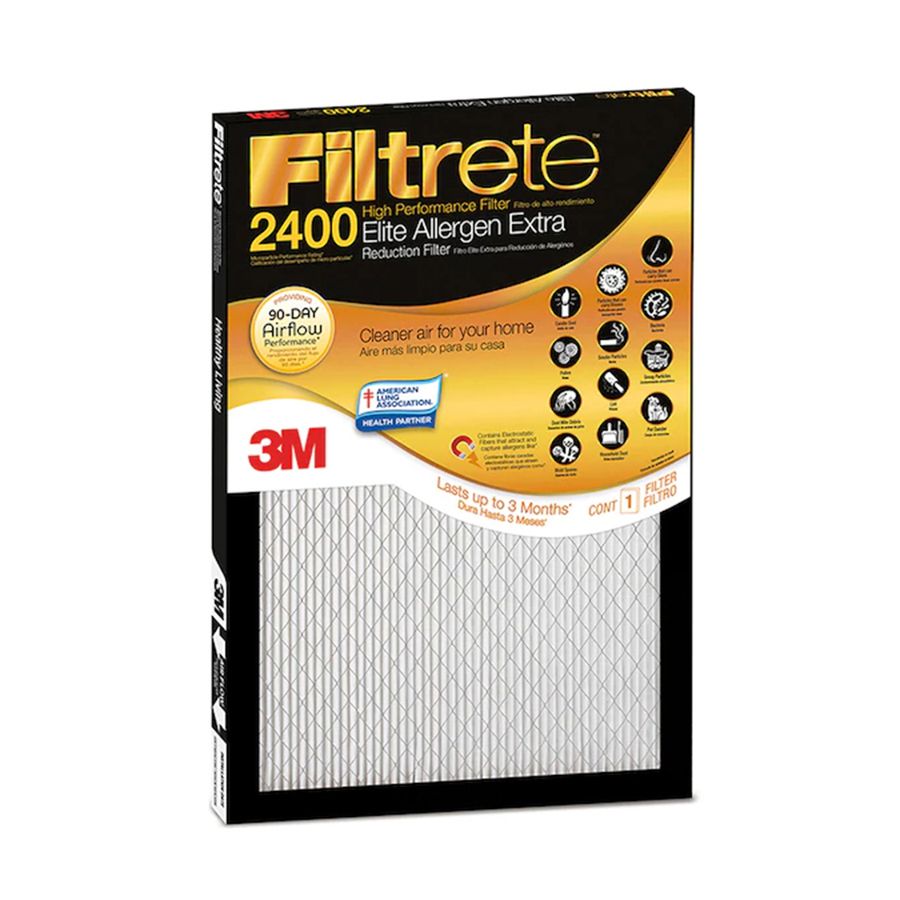 Filtrete Elite Allergen Extra Reduction Electrostatic Pleated Air Filter (Common 14 in x 24 in x 1 in; Actual 13.7 in x 23.6 in x 0.78125 in)