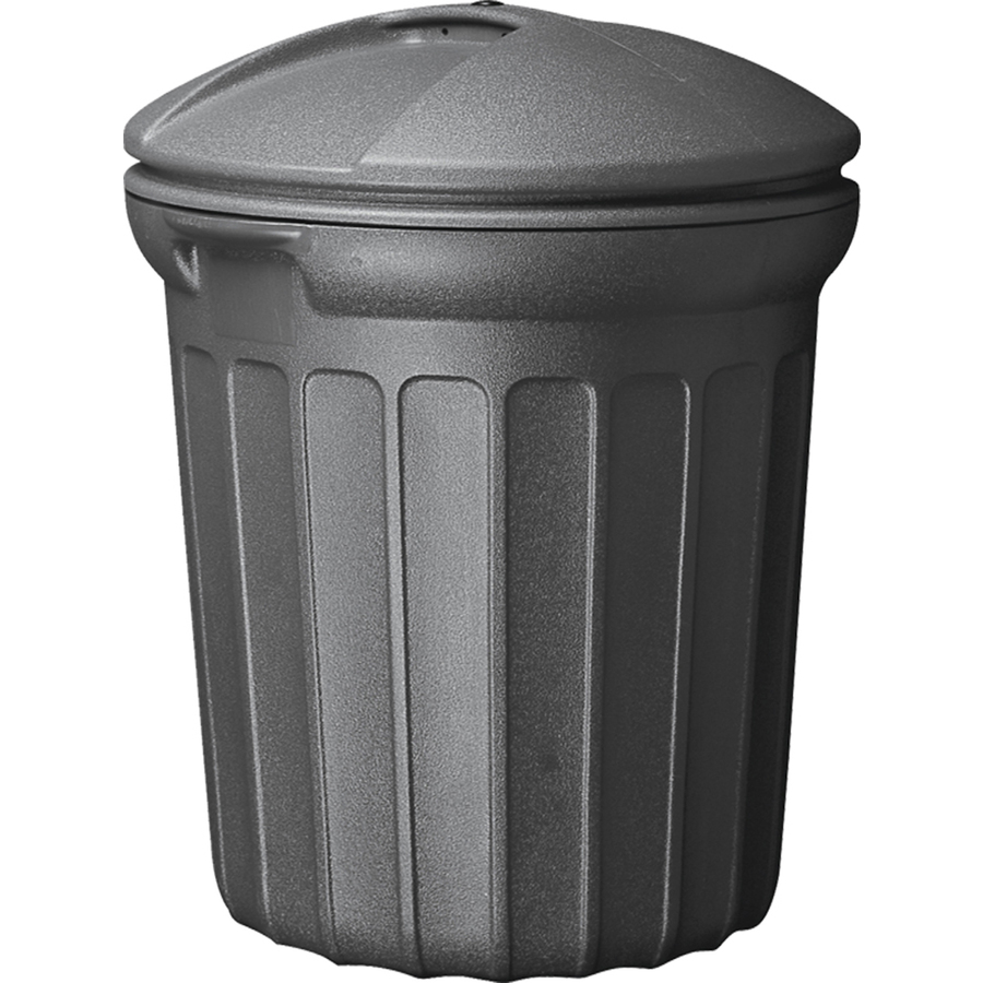 United Solutions 32 Gallon Black Outdoor Garbage Can
